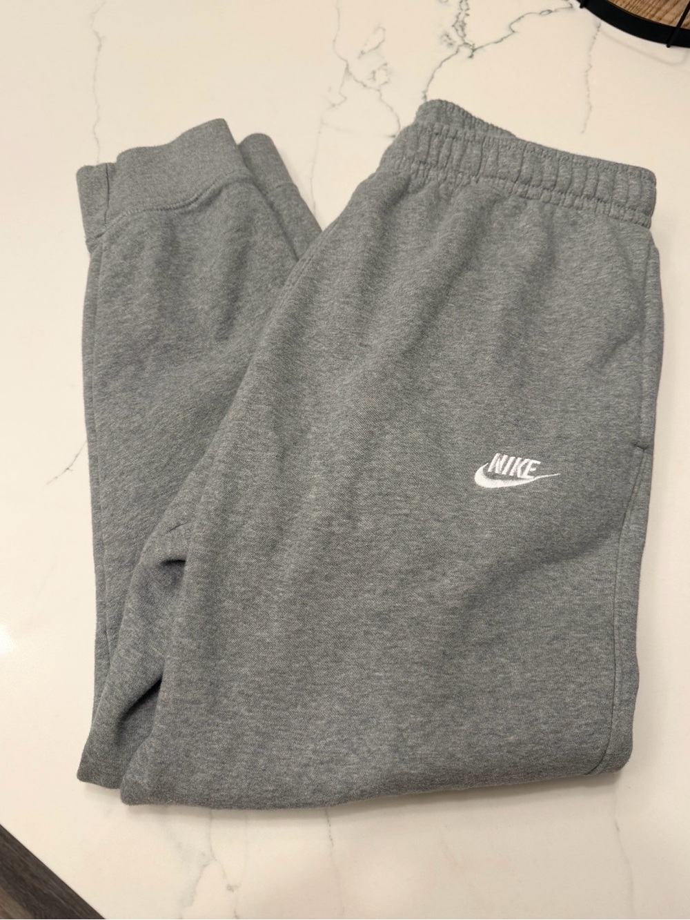 Nike Gray Sweatpants with White Logo